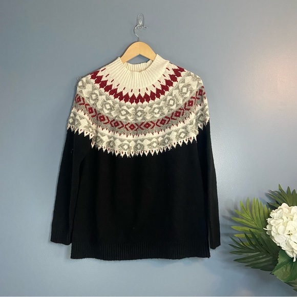 J. Jill Fair Isle Nordic Pullover Sweater - Picture 1 of 7